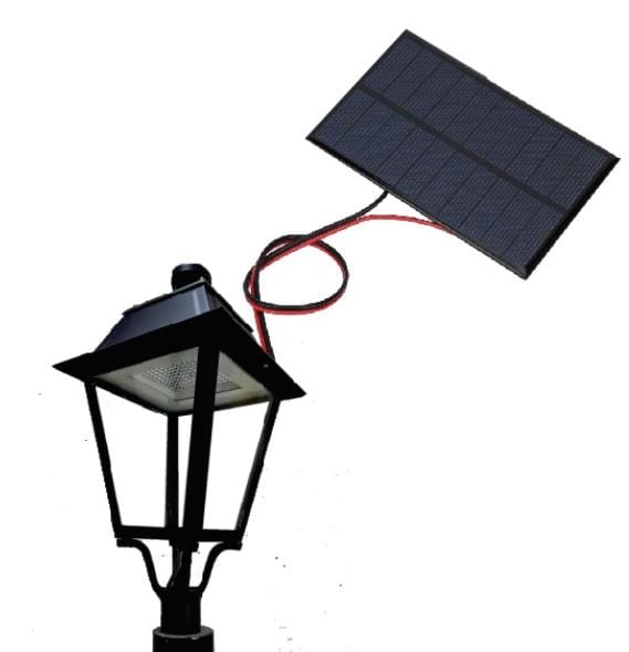 Farol LED Solar Tipo Colonial para Exterior – Iluminación Ecológica y Autosustentable