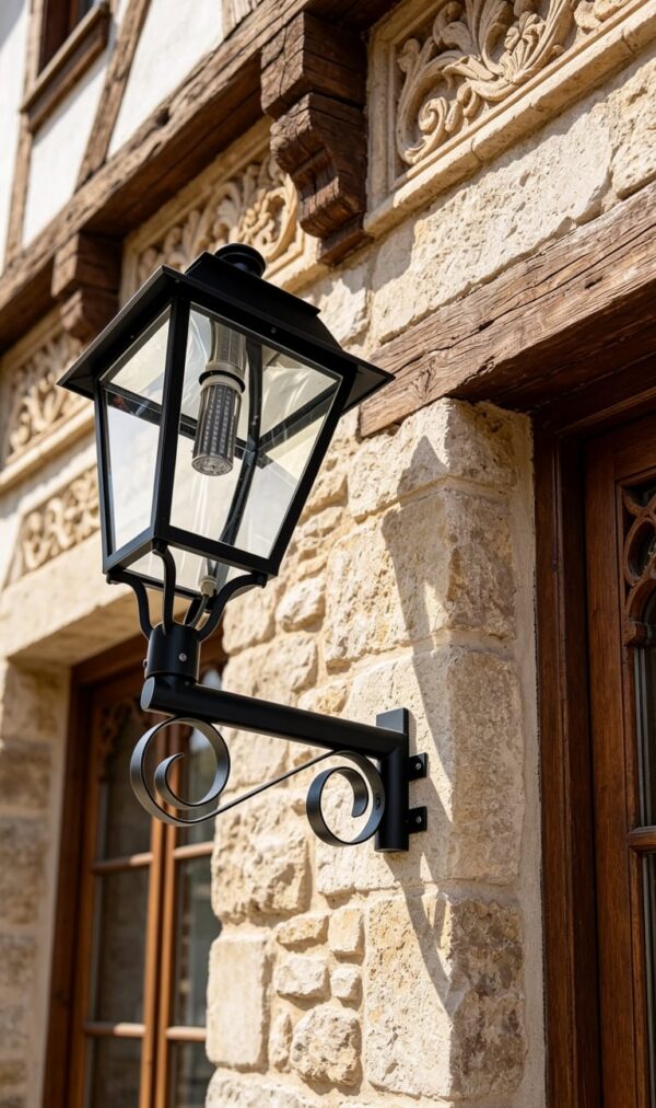 Farol LED Colonial para Pared – Aplique Clásico de Exterior para Fachadas y Muros